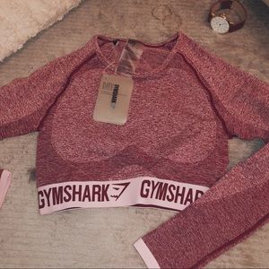 gymshark flex crop long sleeve crop ~